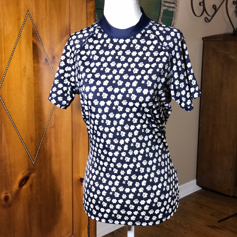 J Crew Floral Rash Guard - SZ L